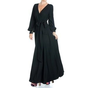 Meghan Fabulous Lilypad Maxi Dress - Black L
